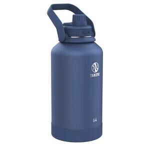 Takeya Actives 64oz Insulated Water Bottle Midnight Blue Leakproof- UGA Dawgs
